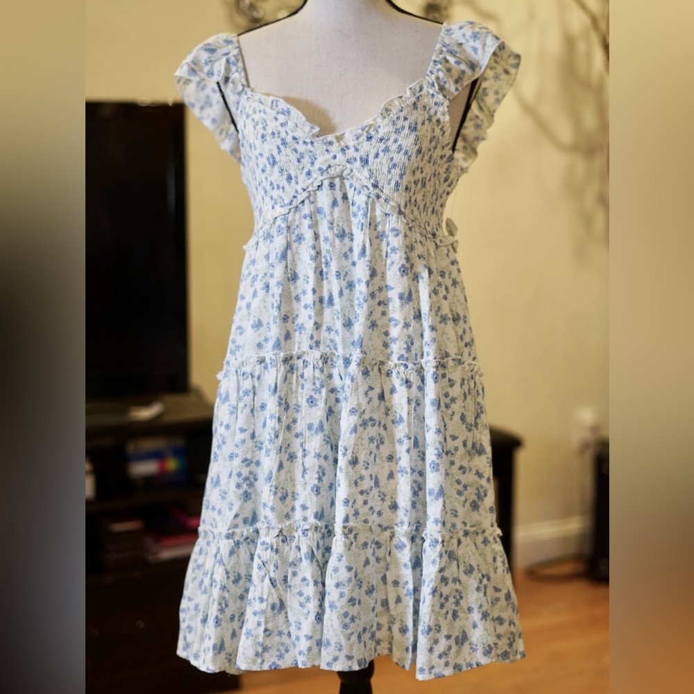 NWT Altar’d State Regina Floral Mini Dress L Cottagecore Soft Girl Aesthetic